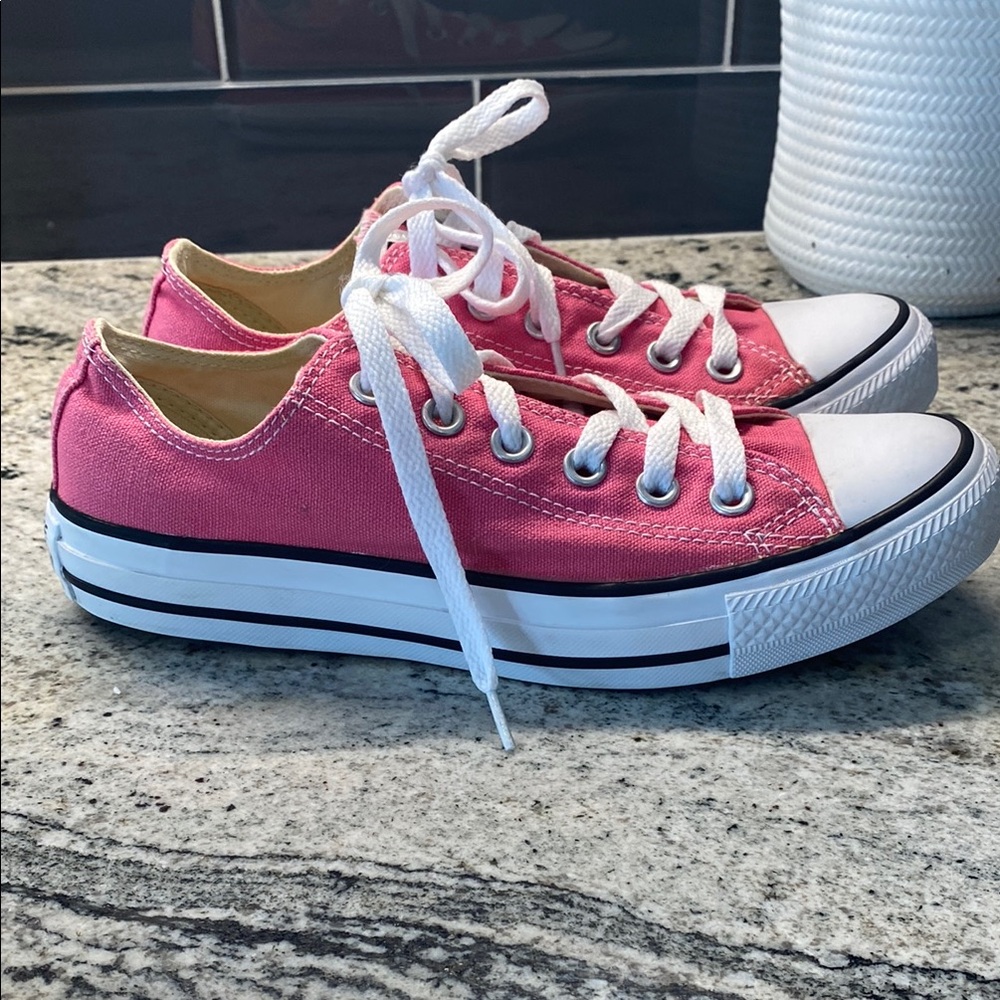 Pink Canvas Converse Sneakers